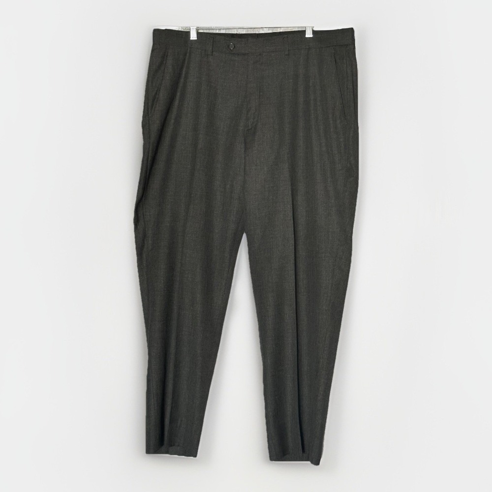 Bertolini B66051 Gray Wool Silk Blend Dress Pants Mens 41x30‎ Tailored